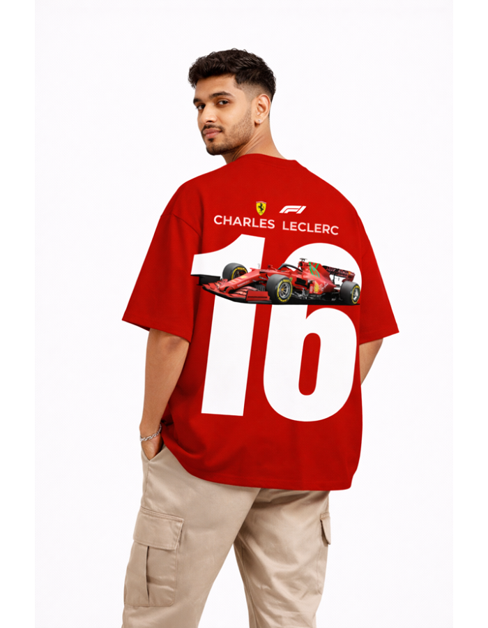 Charles Leclerc 16 Car Oversized T-Shirt