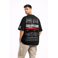 Mustang Car Printed Oversized T-Shirt – Premium Streetwear Edition