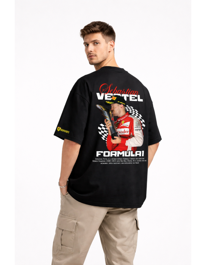 Sebastian Vettel Inspired Oversized T-Shirt – Formula 1 Streetwear Edition